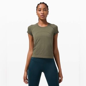 Lululemon Army Green Swiftly Short Sleeve